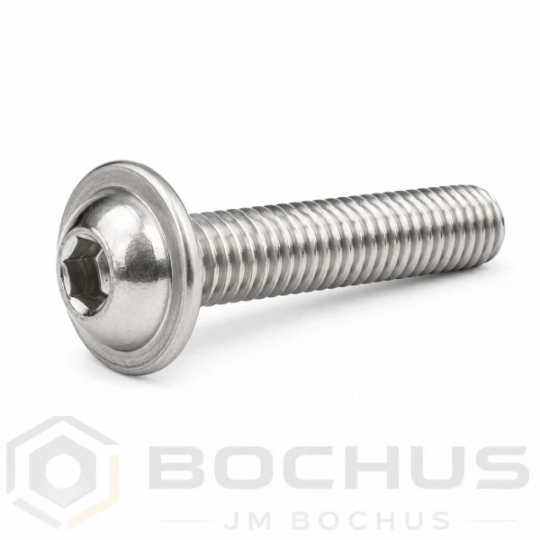 ISO 7380-2  Śruba z łbem kulistym z kołnierzem, Stal nierdzewna A2.jpg